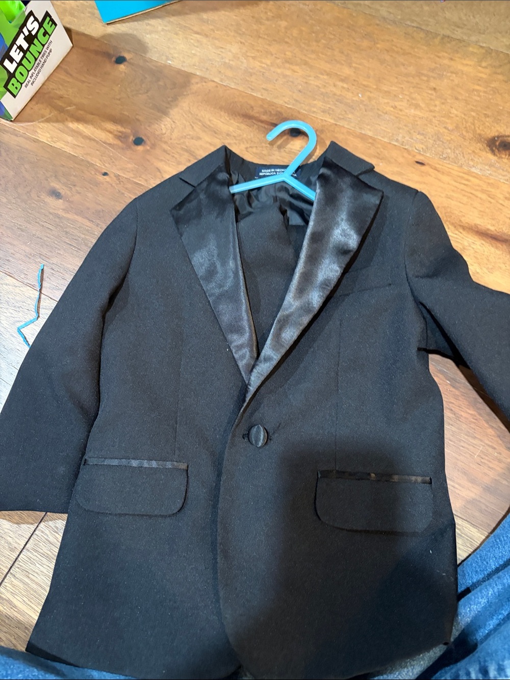 Nautica Boys Black Blazer with Satin Lapel